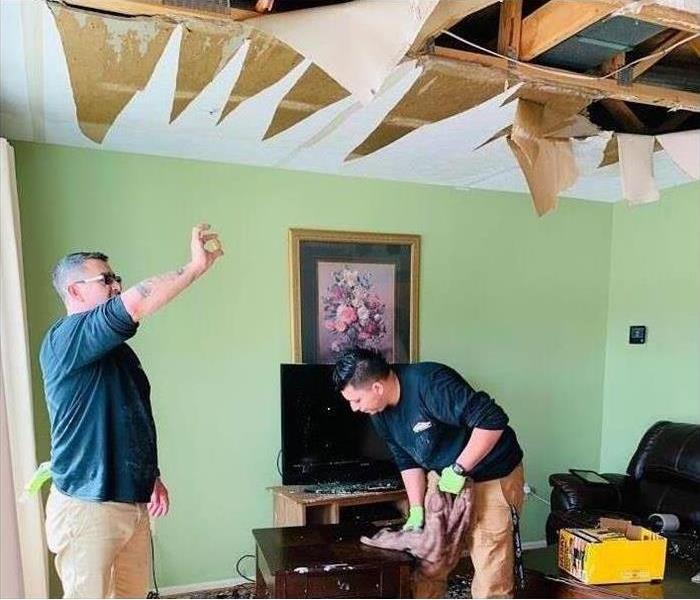 ceiling repair job